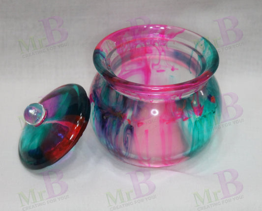 Aqua-Pink Swirl